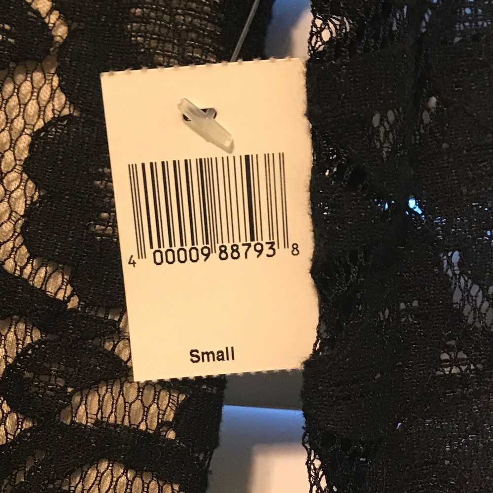 NWT Sexy Black Lace Romper w/Nude Underlay - Picture 6 of 7